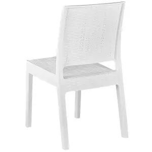 Set of 4 Garden Chairs FOSSANO Synthetic Material White