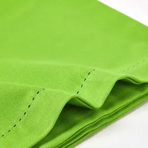 Homescapes Lime Green Cotton Round Tablecloth 178 cm