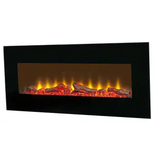 Sureflame WM-9331 Electric Wall Mounted Fire with Remote in Black, 42 Inch