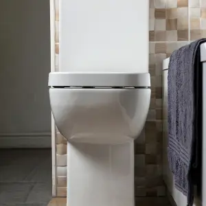 Astral White Close Coupled Toilet & Semi Pedestal Basin Set