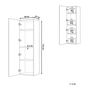 Bathroom Wall Cabinet White MATARO