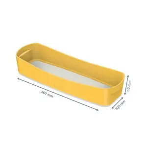 Leitz MyBox Cosy Warm Yellow Organiser Storage Tray Long