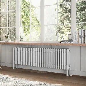 Braxton White Quadruple Horizontal Column Radiator - 400x1370mm