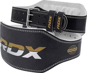 RDX Weight Lifting Belt For Fitness Gym Adjustable Leather Belt 6" Padded Lumbar Back Support Great For Bodybuilding, Powerlifting, Deadlifts Men