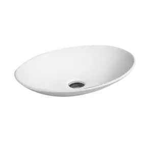 7526 Ceramic 50cm x 35cm Oval Countertop Basin