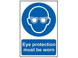 Eye Protection Required Safety Sign - Durable PVC 200 x 300mm