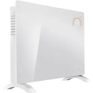 Electric White Glass Panel Heater - 2000W Smart Wi-Fi Wall Moutned Radiator