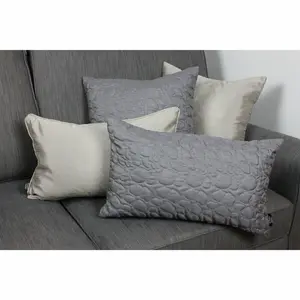 Bloxom Square Throw Cushion Charcoal Grey / 60 x 60cm