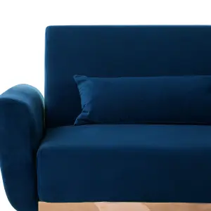 3 Seater Sofa EINA Navy Blue Velvet