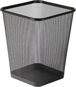 MantraRaj 10L Square Mesh Wastebasket Trash Can Lightweight And Sturdy Pack Of 1 Metal Waste Paper Bin