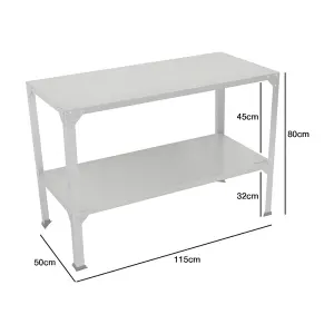 Woodside 2 Tier Galvanised Steel Potting Bench