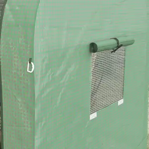 Outsunny Tomato Greenhouse with 2 Roll-up Doors, 185 x 94 x 150cm, Green