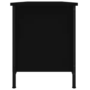 Berkfield TV Cabinet with Doors Black 102x35x45 cm Engineered Wood