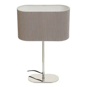 Interiors by Premier Lilian Shiny Silver Table Lamp