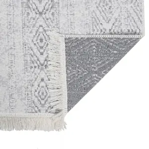 Rug Light Grey 120x180 cm Cotton