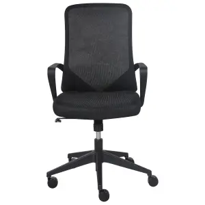 Beliani Retro Office Chair Black EXPERT