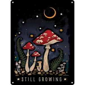 Grindstore Still Growing Mushrooms Plaque Black/Cream/Red (One Size)