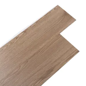 Set of 36 Brown Rustic Style Wood Grain Self Adhesive Plank PVC Laminate Flooring Covering 5m²