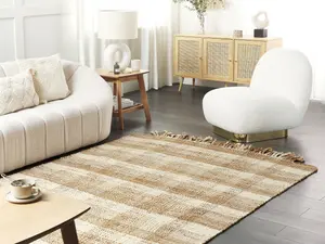 Jute Area Rug 160 x 230 cm Beige BERISSA