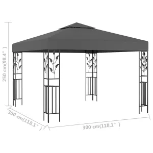 Berkfield Gazebo 3x3 m Anthracite