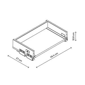 GoodHome Soto Soft-close Slimline drawer box (W)500mm