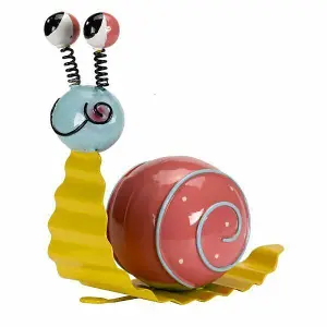 Novelty Snazee Snail Garden Ornament Hanging Outdoor Art Metal Wall Mounted