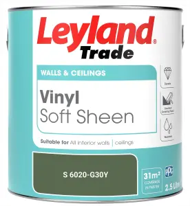 Leyland Trade Vinyl Soft Sheen Walls & Ceilings Emulsion Paint (S 6020-G30Y) - 2.5L