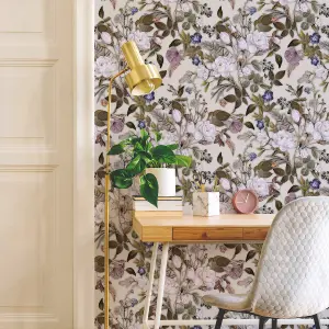 GoodHome Altamura Multicolour Floral Embossed Wallpaper