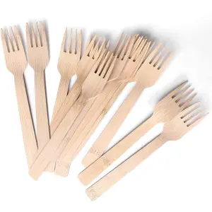 Disposable Bamboo Forks 17cm Length : Pack of 1000