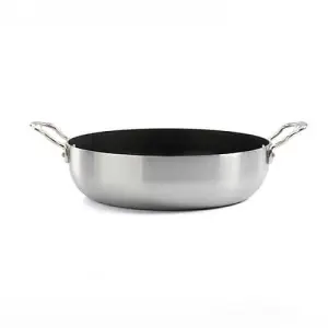 Samuel Groves Classic Non-Stick Stainless Steel Triply 26cm Chefs Pan with Side Handles