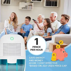 Air Pro Dehumidifier 600ml Moisture Absorber - Mini Air Dehumidifier For Home - Portable Electric Mould Damp Condensation Remover