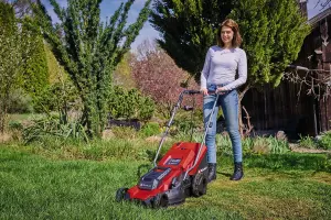 Einhell 37cm Electric Lawn Mower 1600W Rotary Lawnmower With 38L Grass Box 10m Corded - GC-EM 1600/37