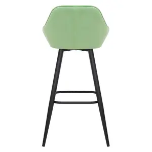 Hennen 76cm Bar Stool Black / Green