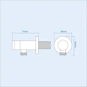 Flora 3 Way Round Concealed Thermostatic Mixer Valve Hand Shower Bath Filler