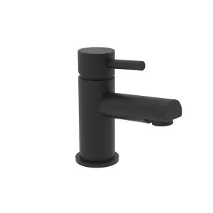 Nes Home Bathroom Basin Single Lever Mixer Tap & Waste Matt Black