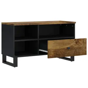 Berkfield TV Cabinet 80x33x46 cm Solid Wood Mango&Engineered Wood