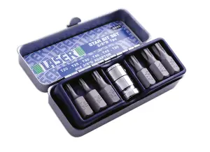 Laser Tools 0595 7pc Torx/Star Bit Set with 3/8" Drive Bit Adaptor