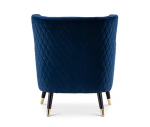 Velvet Blue Alessia Accent Chair