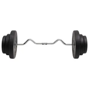 Curl Barbell with Plates 60 kg Workout Fitness Gym Essential