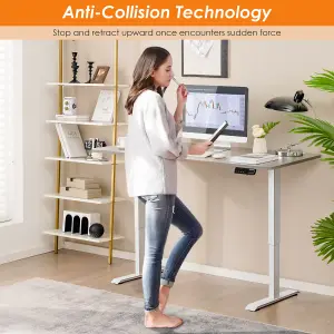 Costway Electric Standing Desk Stand-up Ergonomic Computer Workstation w/ Smart Controller