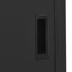 Berkfield Office Cabinet with Sliding Door Anthracite 90x40x180 cm Steel