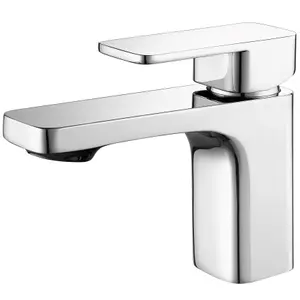 VURTU Barkway Basin Mixer - 1/4 Turn, Single Lever Ceramic Disc, High/ Low Water Pressure, 300(H) x 215(W), Chrome, 628520