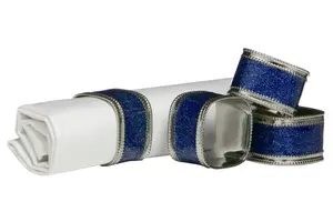 Set Of Four Sapphire Glitter Napkin Rings