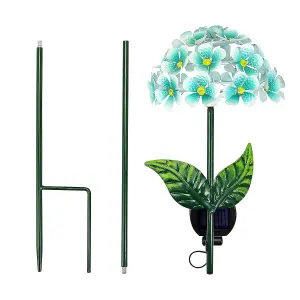 26 LED Hydrangea Garden Stake Lights - Flower Decorative Lighting - Solar Powered - Waterproof - Rechargeable - Easy To Install