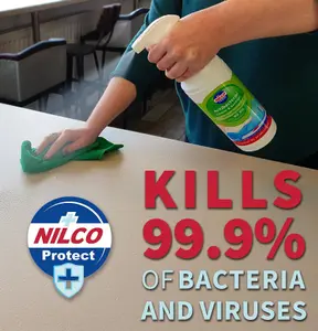 Nilco Anti Bacterial Fast Drying  Multi Surface Cleaner & Sanitiser Spray 1L x6