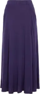 Bonmarche Navy Plain Midi Jersey Skirt With Pocket Detail, Size: 10