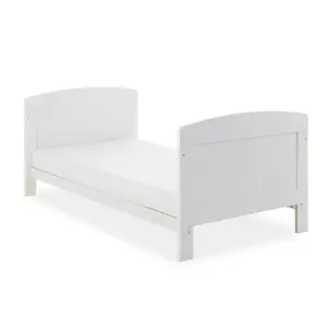 Grace Cot Bed with Foam Mattress White