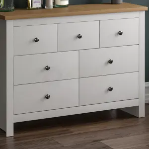 Vida Designs Arlington White 4+3 Drawer Chest (H)810mm (W)1115mm (D)350mm