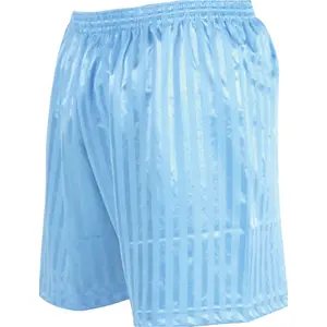 M - SKY BLUE Adult Sports Continental Stripe Training Shorts Bottoms - Football