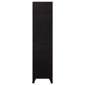 Berkfield Locker Cabinet Black 90x40x180 cm Steel